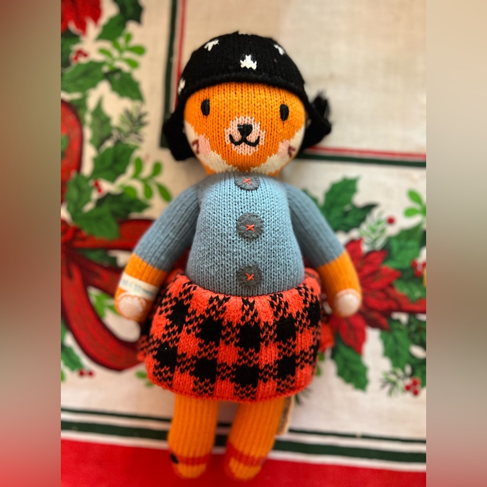 Cuddle + Kind Sadie the Fox handmade knitted plush 13”
